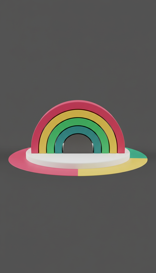 Rainbow Stacking Blocks With Grip Texture